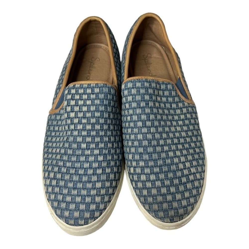 Splendid‎ Sneakers Women 10M Blue White Seaside Geometric Print Canvas Round Toe